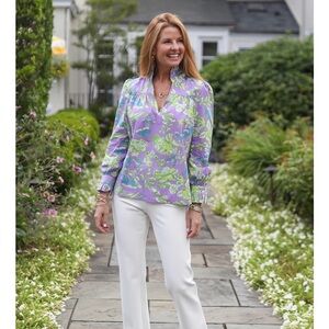 CK Bradley Aspen Cordelia Purple Blouse XL NWT!